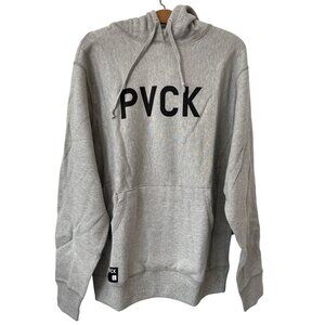 PVCK Pullover Hoodie Sweatshirt Men Large Gray Comfortable Casual Athleisure NEW